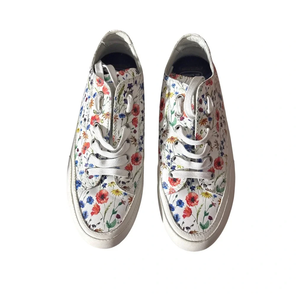 Candice Cooper Leather floral sneakers s  37 Beautiful !
